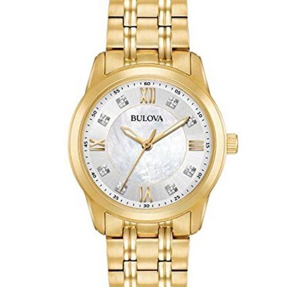 Bulova Women\'s Diamond Quartz Watch 97P118